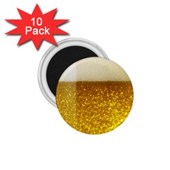 Light Beer Texture Foam Drink In A Glass 1 75  Magnets (10 Pack)  by Cemarart