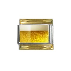 Light Beer Texture Foam Drink In A Glass Gold Trim Italian Charm (9mm) by Cemarart