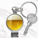 Light Beer Texture Foam Drink In A Glass Nail Clippers Key Chain Front