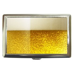 Light Beer Texture Foam Drink In A Glass Cigarette Money Case by Cemarart