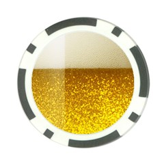 Light Beer Texture Foam Drink In A Glass Poker Chip Card Guard