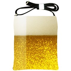 Light Beer Texture Foam Drink In A Glass Shoulder Sling Bag by Cemarart