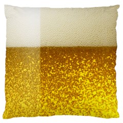 Light Beer Texture Foam Drink In A Glass Standard Premium Plush Fleece Cushion Case (two Sides) by Cemarart