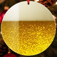 Light Beer Texture Foam Drink In A Glass Uv Print Acrylic Ornament Round