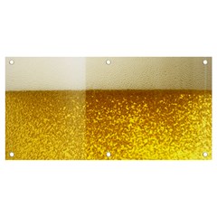 Light Beer Texture Foam Drink In A Glass Banner And Sign 4  X 2  by Cemarart