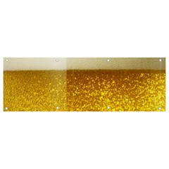 Light Beer Texture Foam Drink In A Glass Banner And Sign 9  X 3  by Cemarart