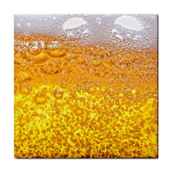 Liquid Bubble Drink Beer With Foam Texture Tile Coaster by Cemarart