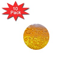 Liquid Bubble Drink Beer With Foam Texture 1  Mini Buttons (10 Pack)  by Cemarart