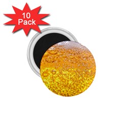 Liquid Bubble Drink Beer With Foam Texture 1 75  Magnets (10 Pack)  by Cemarart