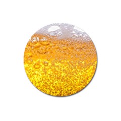 Liquid Bubble Drink Beer With Foam Texture Magnet 3  (round) by Cemarart