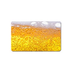 Liquid Bubble Drink Beer With Foam Texture Magnet (name Card) by Cemarart