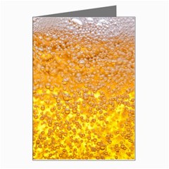 Liquid Bubble Drink Beer With Foam Texture Greeting Card by Cemarart