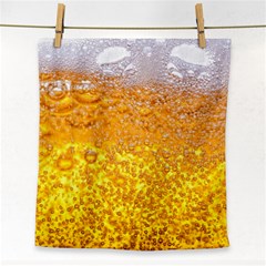 Liquid Bubble Drink Beer With Foam Texture Face Towel by Cemarart