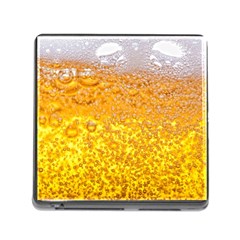 Liquid Bubble Drink Beer With Foam Texture Memory Card Reader (square 5 Slot) by Cemarart