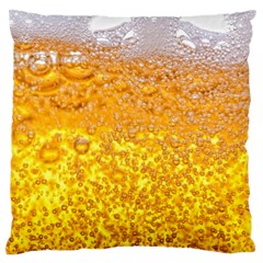 Liquid Bubble Drink Beer With Foam Texture Large Cushion Case (two Sides) by Cemarart