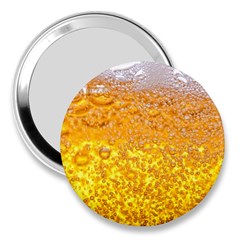 Liquid Bubble Drink Beer With Foam Texture 3  Handbag Mirrors by Cemarart