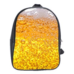 Liquid Bubble Drink Beer With Foam Texture School Bag (xl) by Cemarart