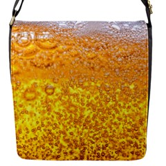 Liquid Bubble Drink Beer With Foam Texture Flap Closure Messenger Bag (s) by Cemarart