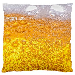 Liquid Bubble Drink Beer With Foam Texture Standard Premium Plush Fleece Cushion Case (two Sides) by Cemarart