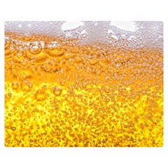 Liquid Bubble Drink Beer With Foam Texture Two Sides Premium Plush Fleece Blanket (medium) by Cemarart