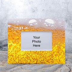 Liquid Bubble Drink Beer With Foam Texture White Tabletop Photo Frame 4 x6  by Cemarart