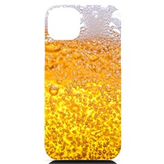 Liquid Bubble Drink Beer With Foam Texture Iphone 14 Plus Black Uv Print Case by Cemarart