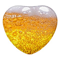 Liquid Bubble Drink Beer With Foam Texture Heart Glass Fridge Magnet (4 Pack) by Cemarart