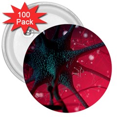 Coronavirus Corona Virus 3  Buttons (100 Pack)  by Cemarart