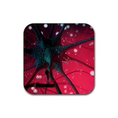 Coronavirus Corona Virus Rubber Coaster (square) by Cemarart