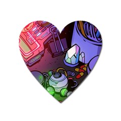 Graffiti Corazones Kingdom Saga Super Heart Magnet by Cemarart