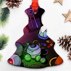 Graffiti Corazones Kingdom Saga Super Christmas Tree Ornament (two Sides) by Cemarart