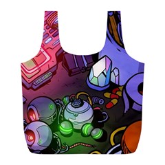 Graffiti Corazones Kingdom Saga Super Full Print Recycle Bag (l) by Cemarart