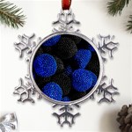 Raspberry One Edge Metal Large Snowflake Ornament Front