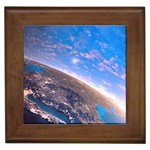 Earth Blue Galaxy Sky Space Framed Tile Front