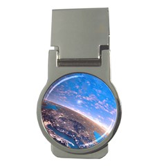 Earth Blue Galaxy Sky Space Money Clips (round)  by Cemarart