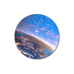 Earth Blue Galaxy Sky Space Magnet 3  (round) by Cemarart