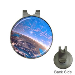 Earth Blue Galaxy Sky Space Hat Clips With Golf Markers by Cemarart