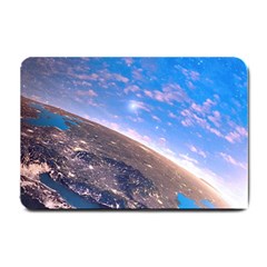 Earth Blue Galaxy Sky Space Small Doormat by Cemarart