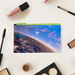 Earth Blue Galaxy Sky Space Cosmetic Bag (xs) by Cemarart