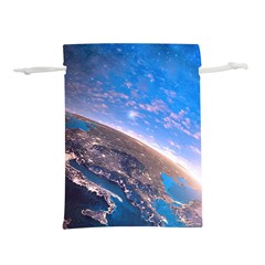 Earth Blue Galaxy Sky Space Lightweight Drawstring Pouch (l) by Cemarart