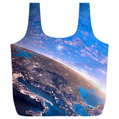 Earth Blue Galaxy Sky Space Full Print Recycle Bag (xxl) by Cemarart