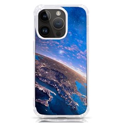 Earth Blue Galaxy Sky Space Iphone 14 Pro Tpu Uv Print Case by Cemarart