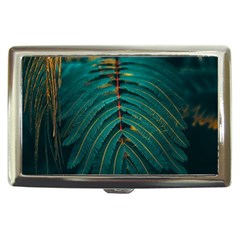 Dark Green Leaves Leaf Cigarette Money Case by Cemarart