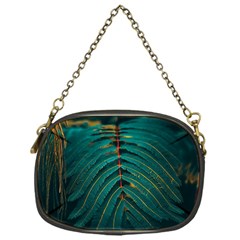 Dark Green Leaves Leaf Chain Purse (one Side) by Cemarart