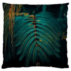 Dark Green Leaves Leaf Large Cushion Case (one Side)