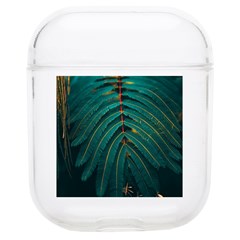 Dark Green Leaves Leaf Soft Tpu Airpods 1/2 Case by Cemarart