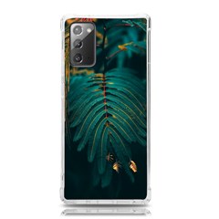 Dark Green Leaves Leaf Samsung Galaxy Note 20 Tpu Uv Case by Cemarart