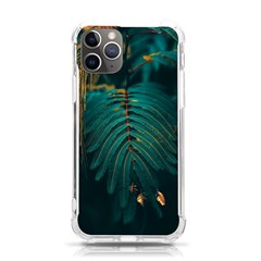 Dark Green Leaves Leaf Iphone 11 Pro 5 8 Inch Tpu Uv Print Case by Cemarart