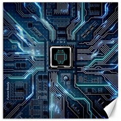 Circuit Board Motherboard Canvas 12  X 12  by Cemarart