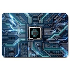 Circuit Board Motherboard Large Doormat by Cemarart